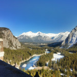 view from atop the fairmont banff springs