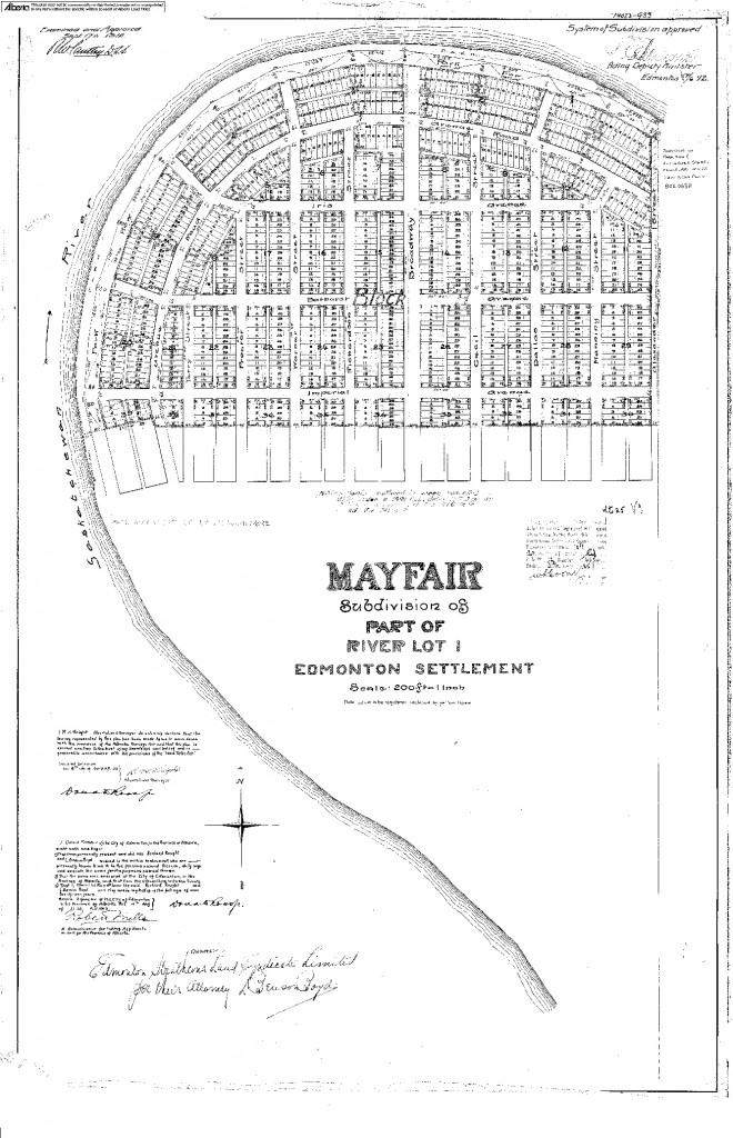 Mayfair Subdivision Plan